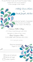 Invitation with tear off RSVP card